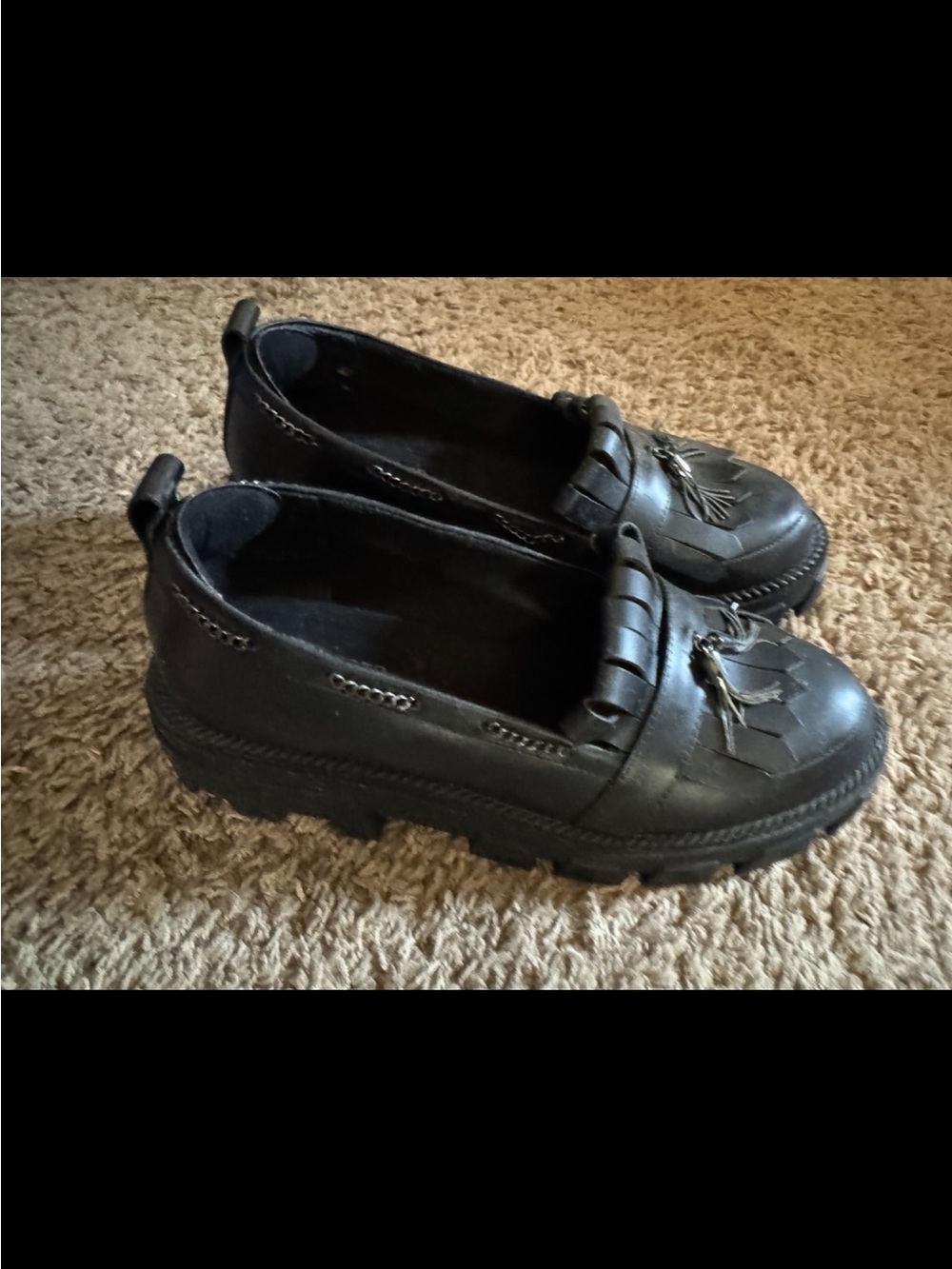 Kelsi Dagger Black Tassel Loafers - Women